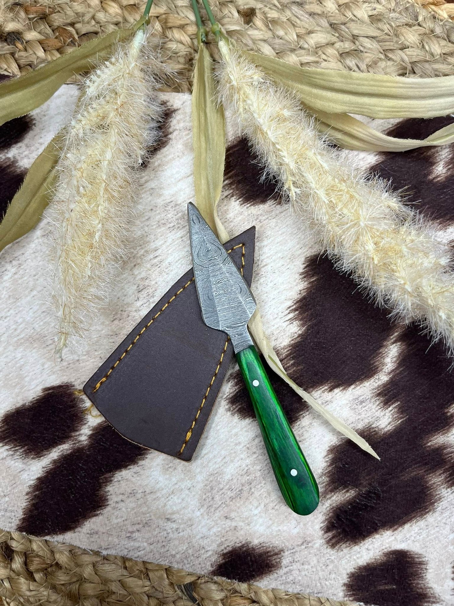 Small Green Throwing Knife