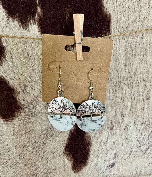 Cactus Marble Earrings