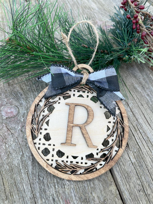 Boho Initial Ornament