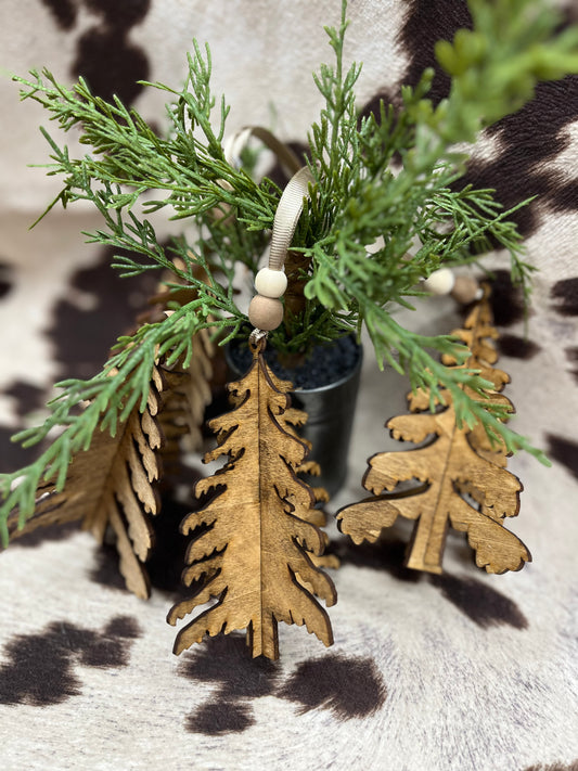 3d wood tree ornaments