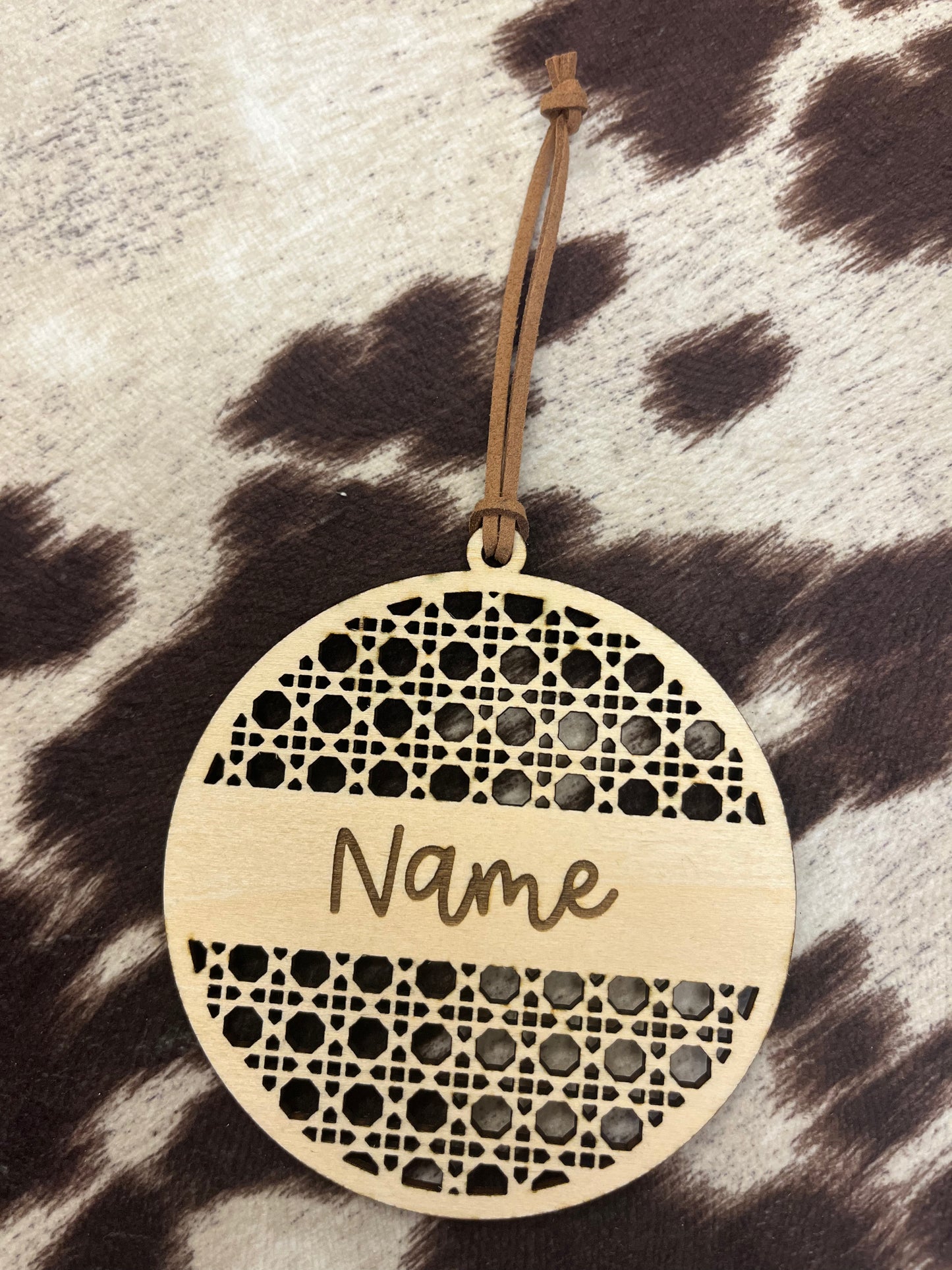 Rattan Custom Ornament (name in middle)
