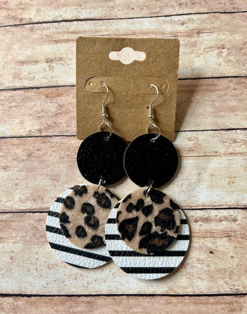 Circle Leopard Earrings