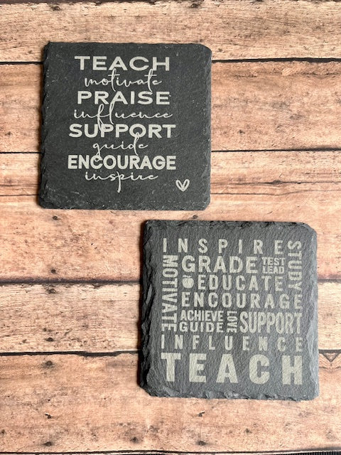 Teach Slate Coaster