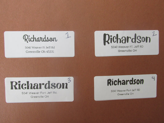 Plain Address Labels