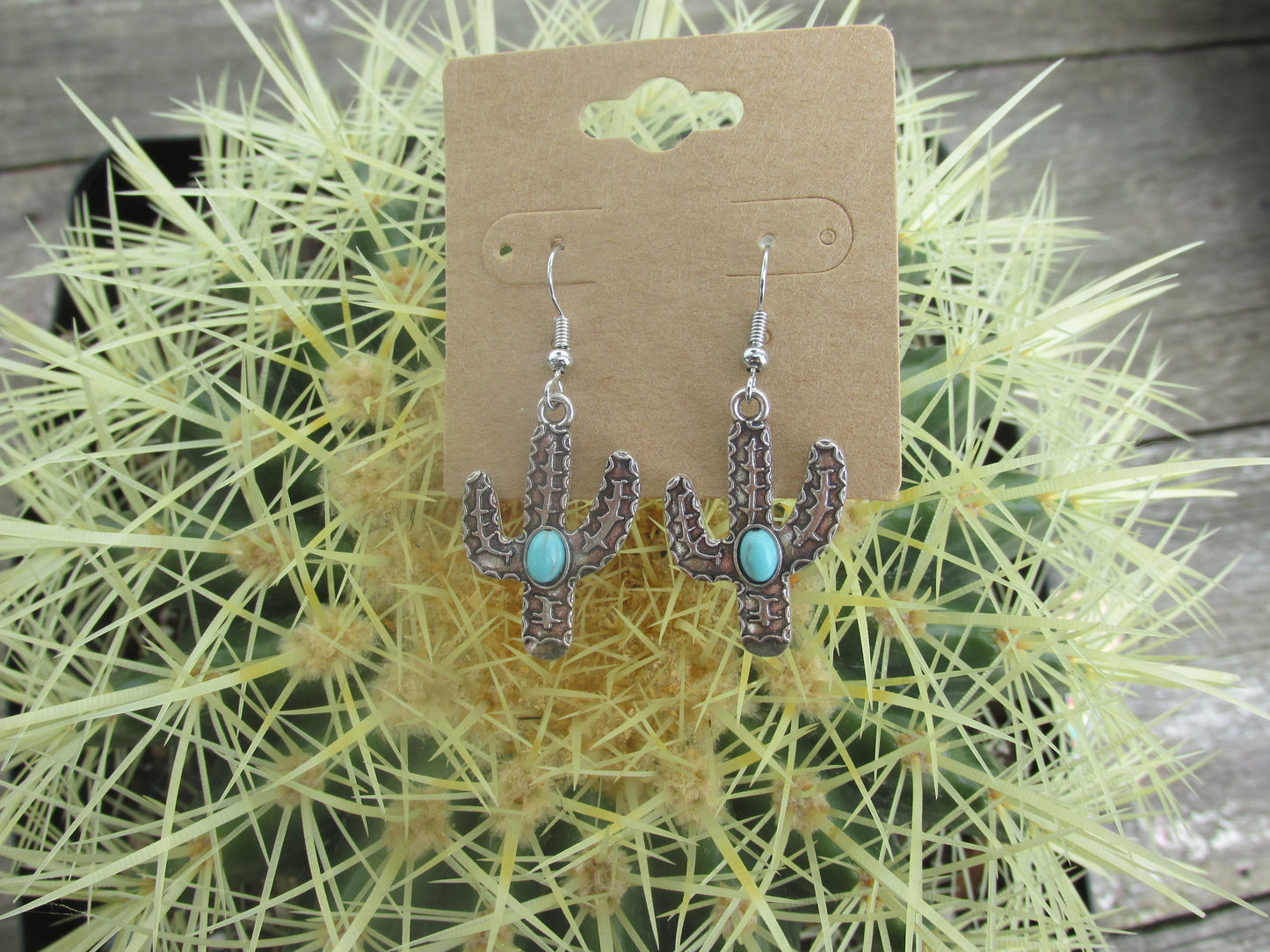 Turquoise Cactus Earrings