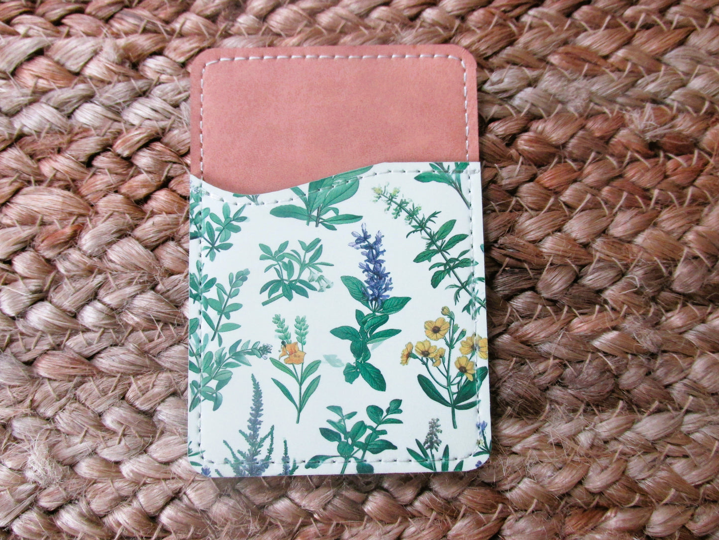 Floral Leather Card Holder