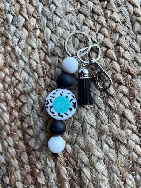 Turquoise Pendant Silicone Keychain