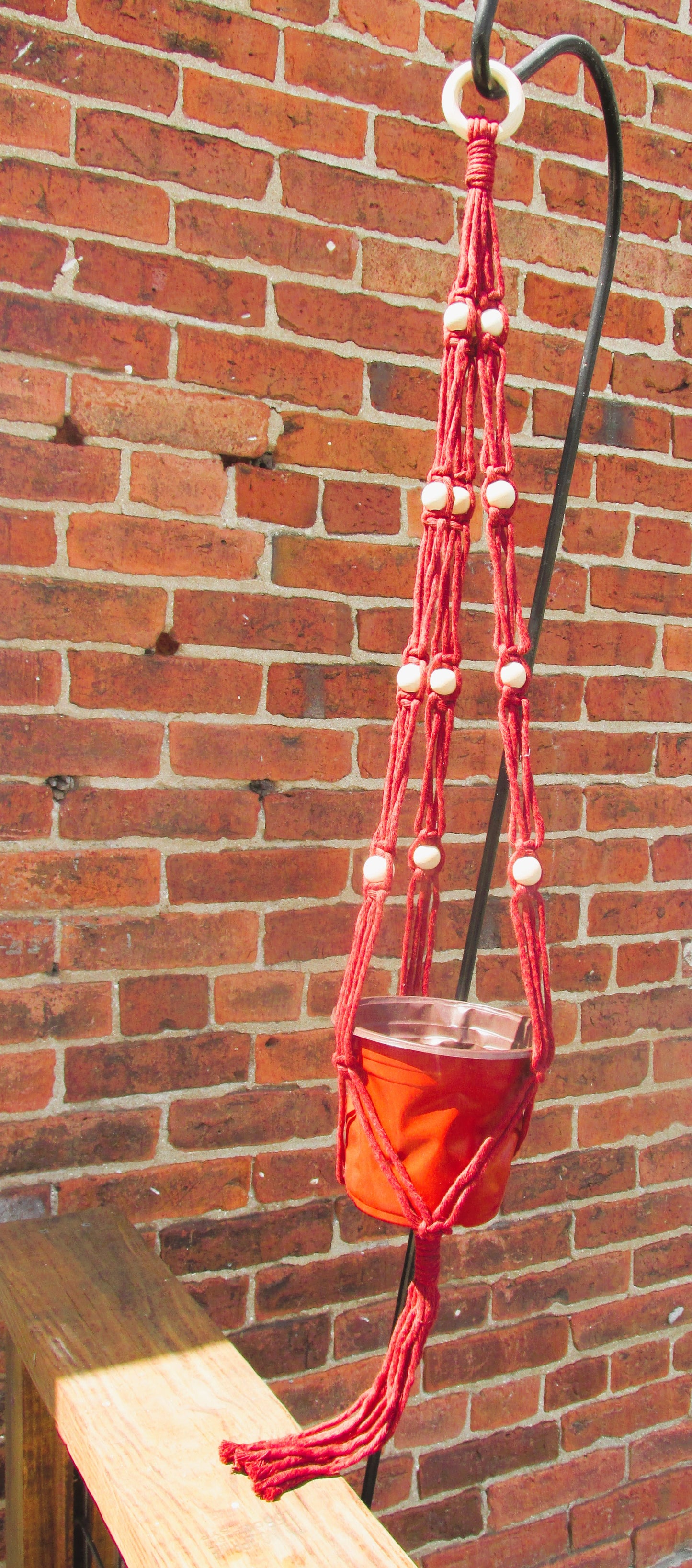 Cinnamon Plant Hanger w/beads