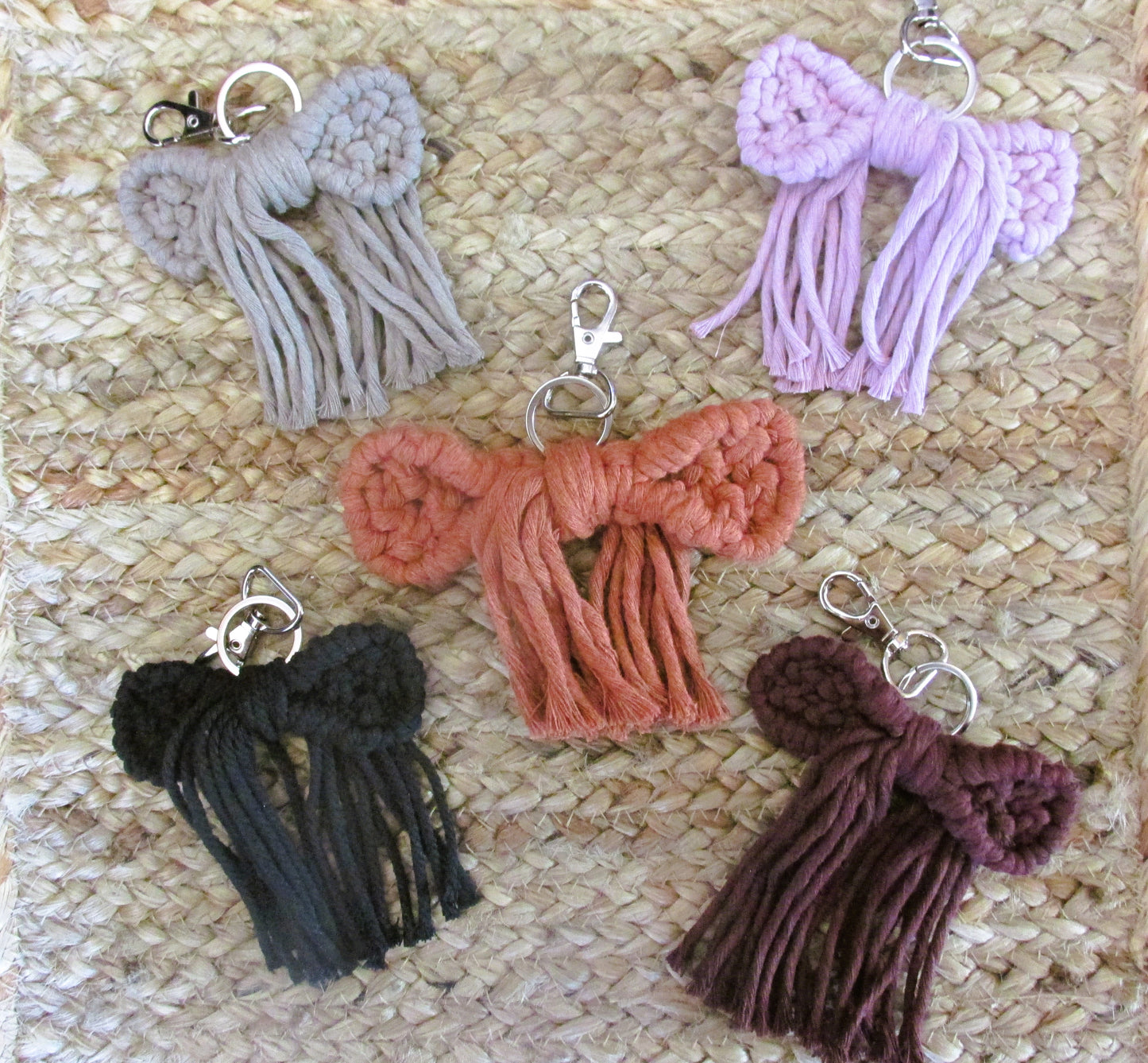 Macrame Bow Keychains