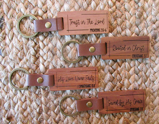 Inspiration Wood Key Fob (set 2)