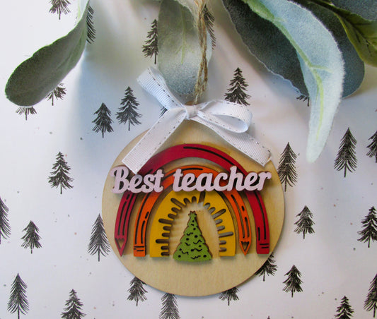 Custom Best Teacher Ornament