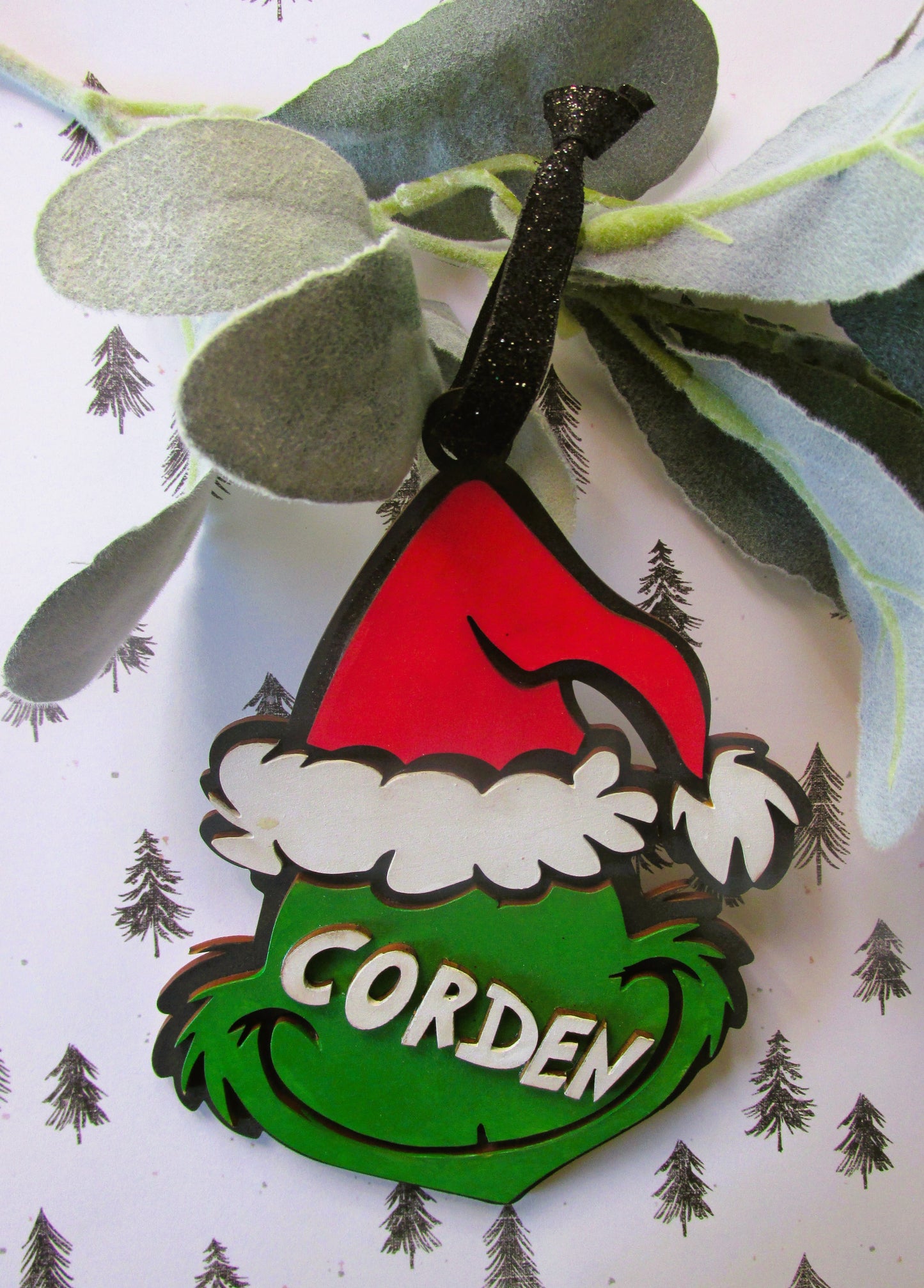 Custom Grinchy Ornament