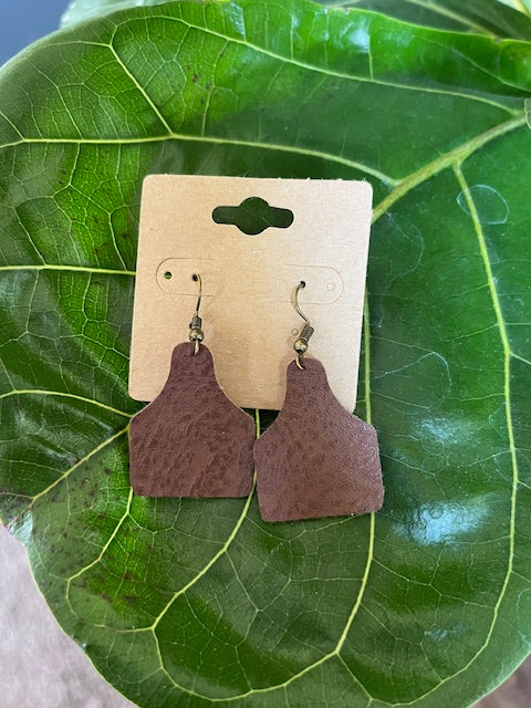 Cow Tag Earrings