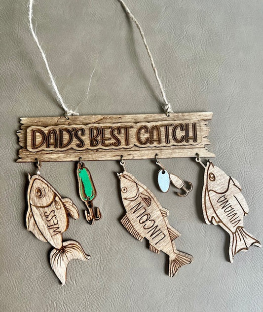 Dad's Best Catch Ornment/Car Charm