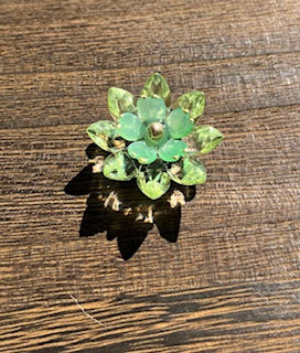 Lotus Flower Magnet Green Double Flower