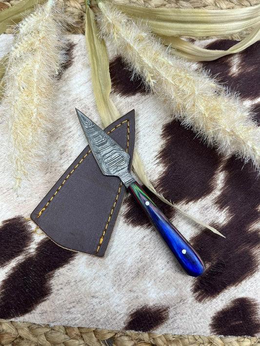 Small Blue Tie Dye Throwing Knife