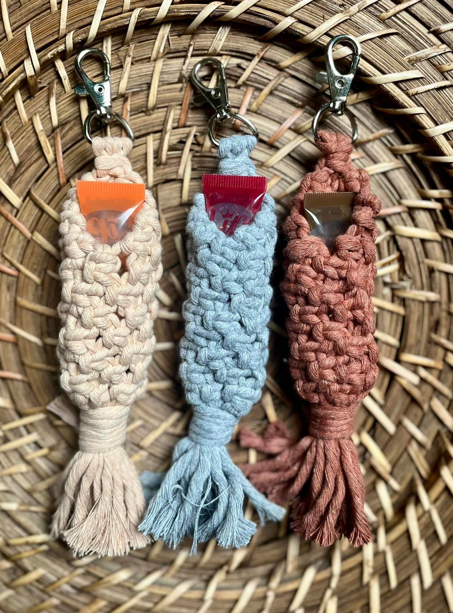 Macrame Chapstick Holder