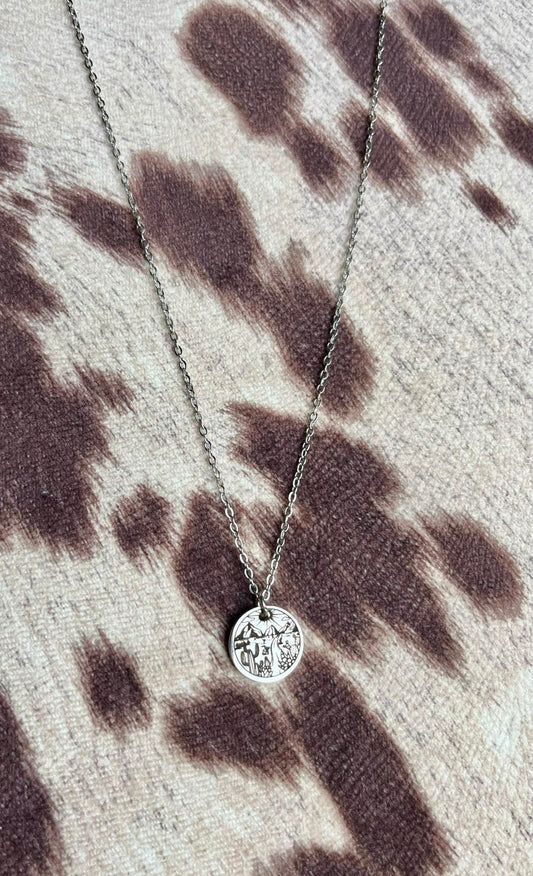 Cactus Desert Circle Necklace