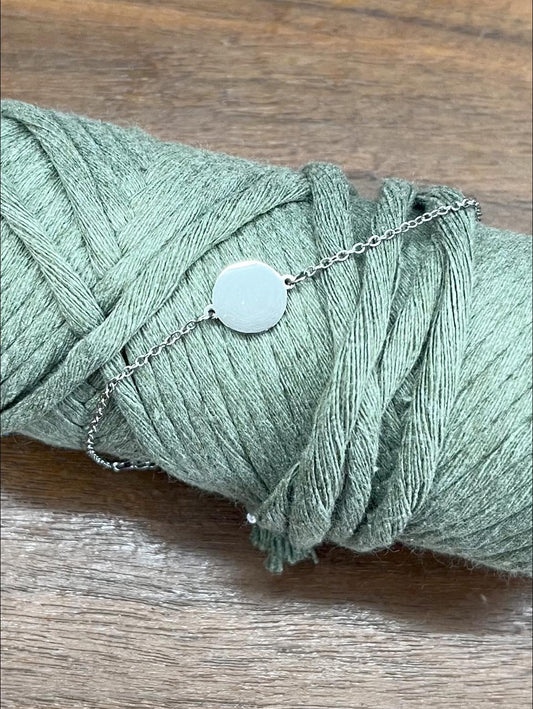 Circle Pendant Custom Bracelet