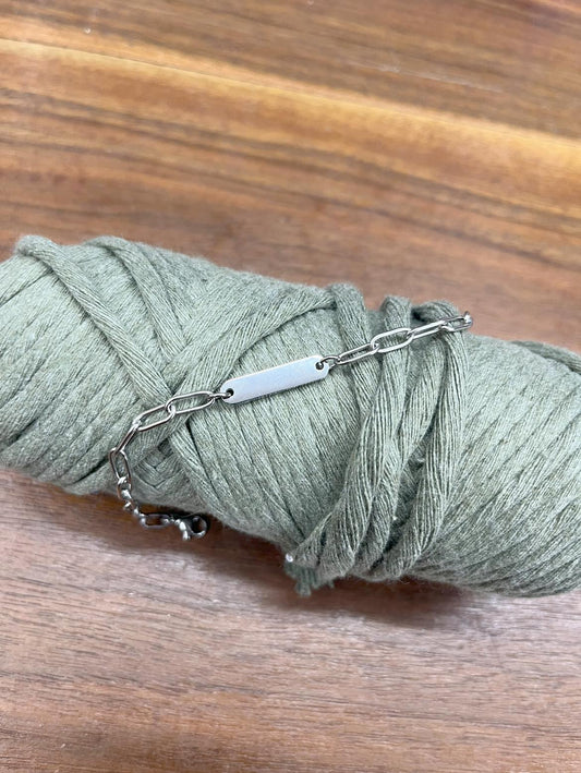 Paper Clip Chain Custom Bracelet