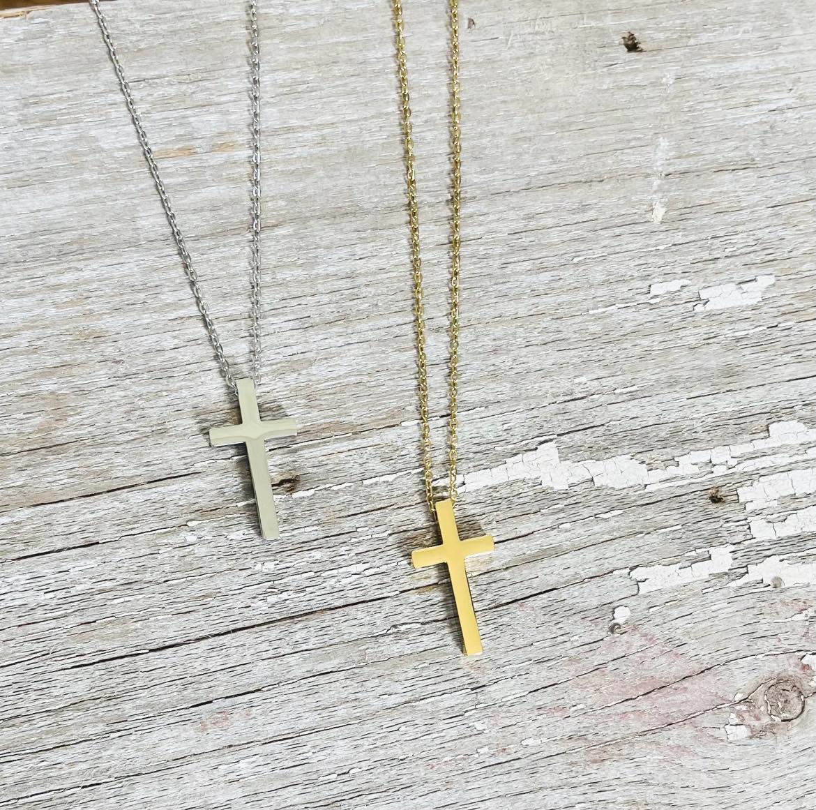 Custom Cross Charm Necklace