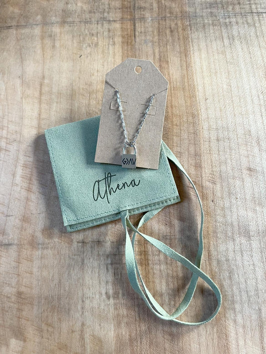 God is Greater than the Ups and Downs Lock Necklace