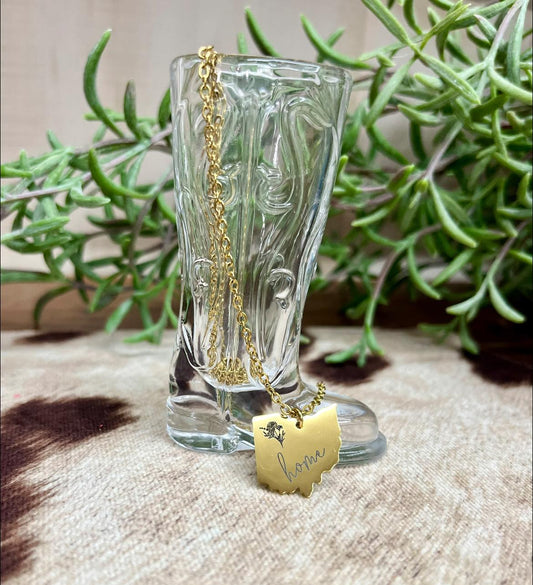 Engraved Ohio State Necklace