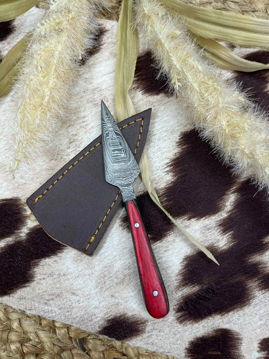 Small Red Handle Throwing Knife