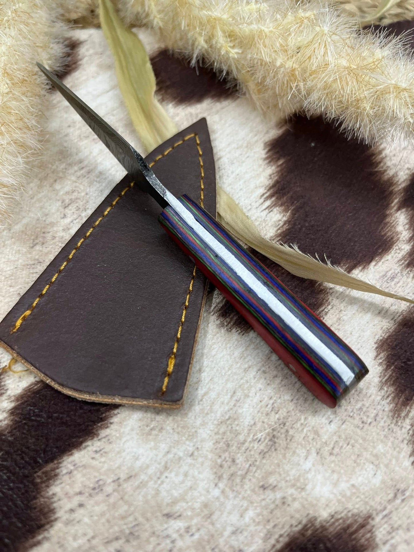 Small Red Handle Throwing Knife